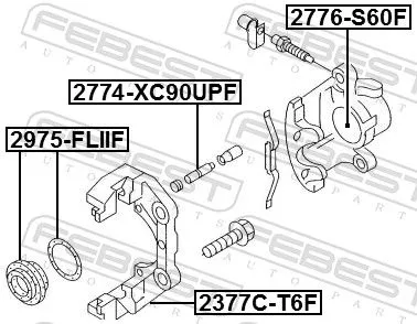 FEBEST Brake Caliper Bracket Set (2377C-T6F)