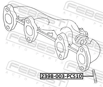 FEBEST Bolt, exhaust manifold (2398-003-PCS10)