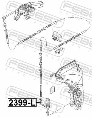 FEBEST Connector, washer-fluid pipe (2399-L)