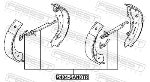 FEBEST Adjuster, drum brake (2404-SAN8TR)