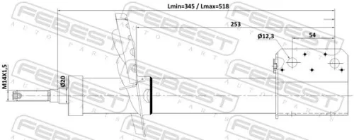 FEBEST Shock Absorber (24110-004F)