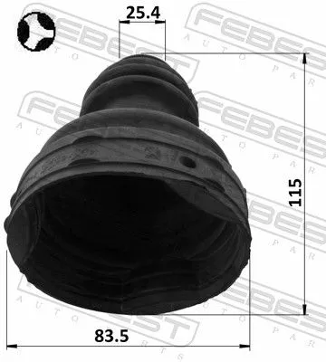 FEBEST Bellow, drive shaft (2415-LAGIIIT)
