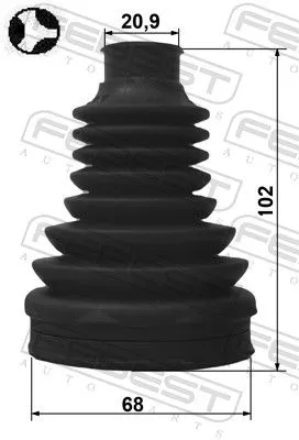 FEBEST Bellow, drive shaft (2415P-CAPTT)