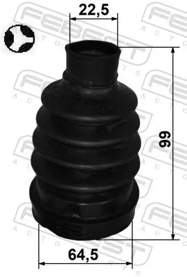 FEBEST Bellow, drive shaft (2415P-DUSTRT)