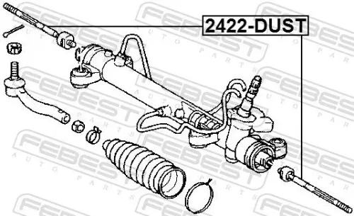 FEBEST Inner Tie Rod (2422-DUST)