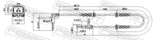 FEBEST Sensor, wheel speed (24606-001)
