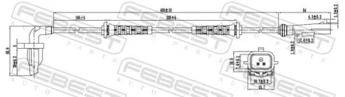 FEBEST Sensor, wheel speed (24606-004)