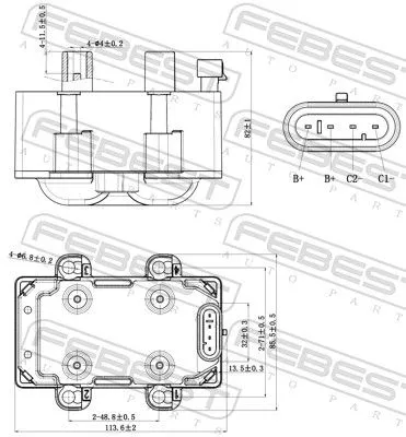 FEBEST Ignition Coil Unit (24640-002)