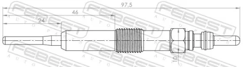 FEBEST Glow Plug (24642-001)
