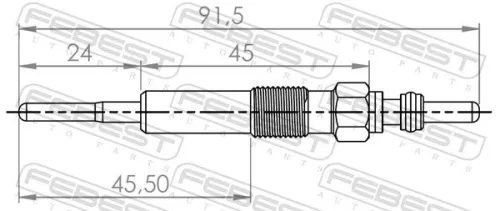FEBEST Glow Plug (24642-005)