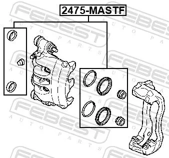 FEBEST Repair Kit, brake caliper (2475-MASTF)
