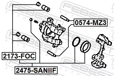 FEBEST Repair Kit, brake caliper (2475-SANIIF)