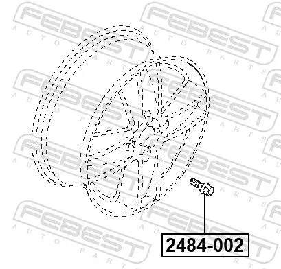 FEBEST Wheel Stud (2485B-002)