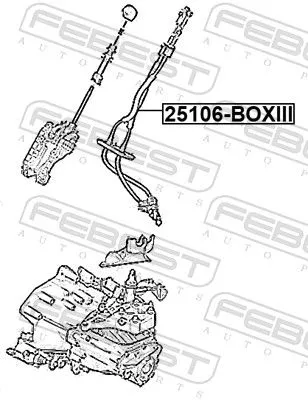 FEBEST Cable Pull, manual transmission (25106-BOXIII)
