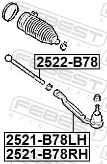 FEBEST Tie Rod End (2521-B78LH)