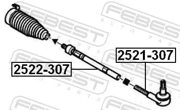 FEBEST Inner Tie Rod (2522-307)