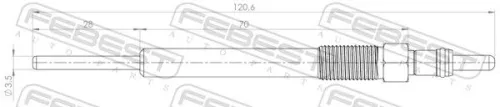 FEBEST Glow Plug (25642-010)