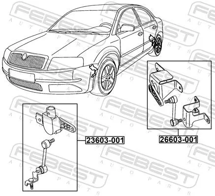 FEBEST Sensor, headlight levelling (26603-001)