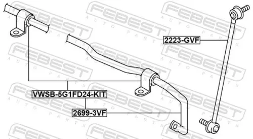 FEBEST Stabiliser Bar, suspension (2699-3VF)