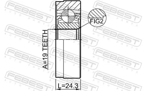 FEBEST Joint, propshaft (2711-XC60SHA)