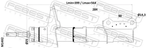 FEBEST Shock Absorber (27110-001F)