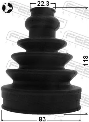 FEBEST Bellow, drive shaft (2715-S60T)