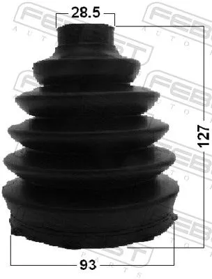 FEBEST Bellow Kit, drive shaft (2717P-XC90F1)
