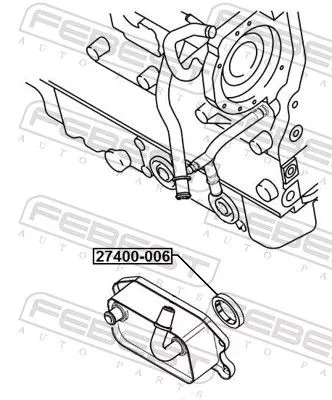 FEBEST Seal Ring, oil cooler (27400-006)
