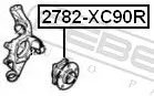 FEBEST Wheel Hub (2782-XC90R)