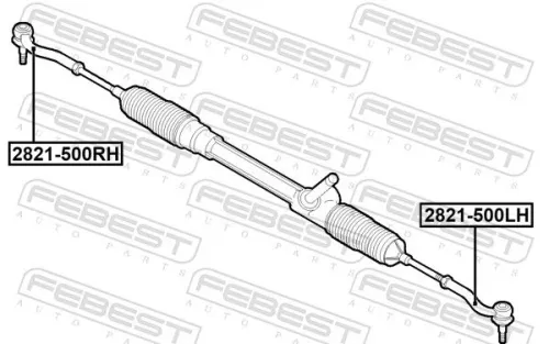 FEBEST Tie Rod End (2821-500RH)