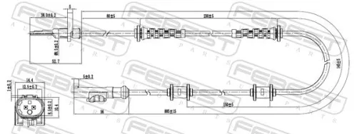 FEBEST Sensor, wheel speed (28606-001)