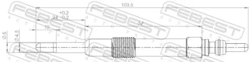 FEBEST Glow Plug (28642-003)