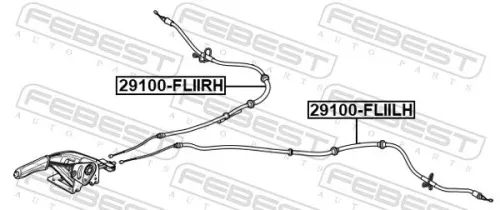 FEBEST Cable Pull, parking brake (29100-FLIIRH)