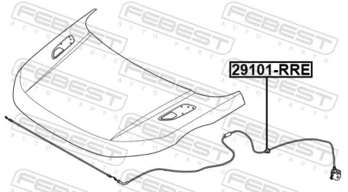 FEBEST Bonnet Cable (29101-RRE)
