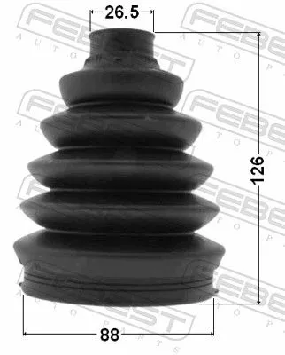 FEBEST Bellow, drive shaft (2917P-DIIIATF)