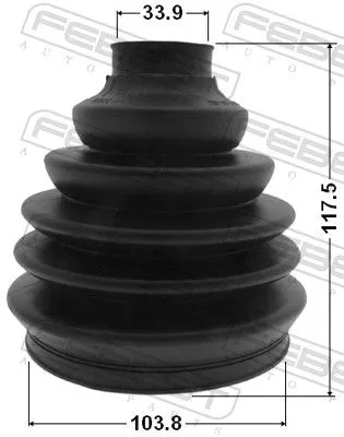FEBEST Bellow, drive shaft (2917P-RRIIIR)