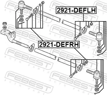 FEBEST Tie Rod End (2921-DEFLH)
