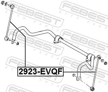 FEBEST Link/Coupling Rod, stabiliser bar (2923-EVQF)