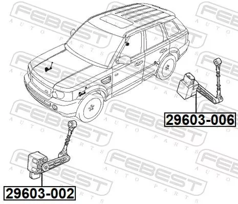 FEBEST Sensor, headlight levelling (29603-006)