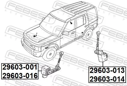 FEBEST Sensor, headlight levelling (29603-013)