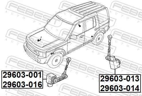 FEBEST Sensor, headlight levelling (29603-016)