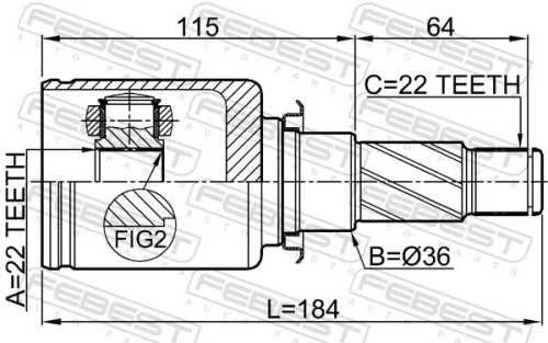 FEBEST Joint Kit, drive shaft (3011-F7R)