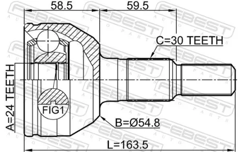 FEBEST Joint Kit, drive shaft (3210-SRX)