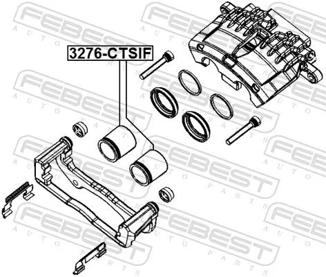 FEBEST Piston, brake caliper (3276-CTSIF)