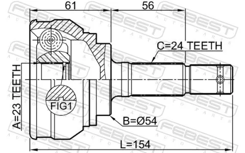 FEBEST Joint Kit, drive shaft (3510-CK)