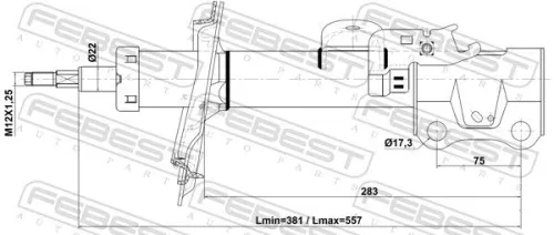 FEBEST Shock Absorber (35110-001FL)