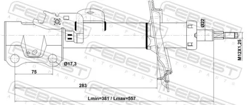 FEBEST Shock Absorber (35110-001FR)
