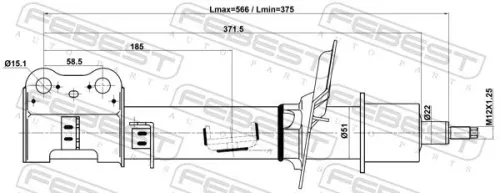 FEBEST Shock Absorber (35110-003FR)
