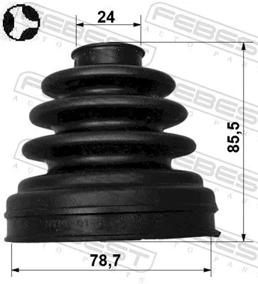 FEBEST Bellow Kit, drive shaft (3515-NL32WDT)