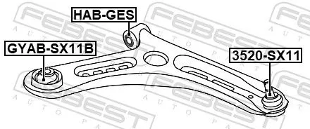 FEBEST Ball Joint (3520-SX11)